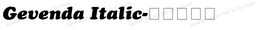Gevenda Italic字体转换